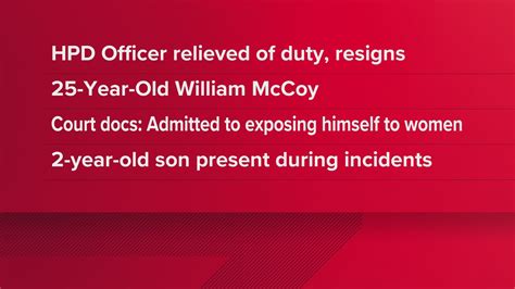 HPD officer resigns: William McCoy accused of exposing